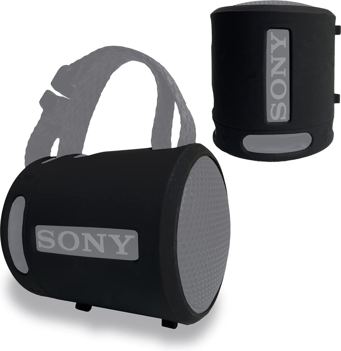 YONO Soft Case geschikt voor Sony SRS-XB100 / SRS-XB13 - Siliconen Hoesje - Zwart