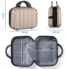 YONO Beautycase Koffer - Luxe Make-up Tas - Handbagage Hard Shell - Champagne
