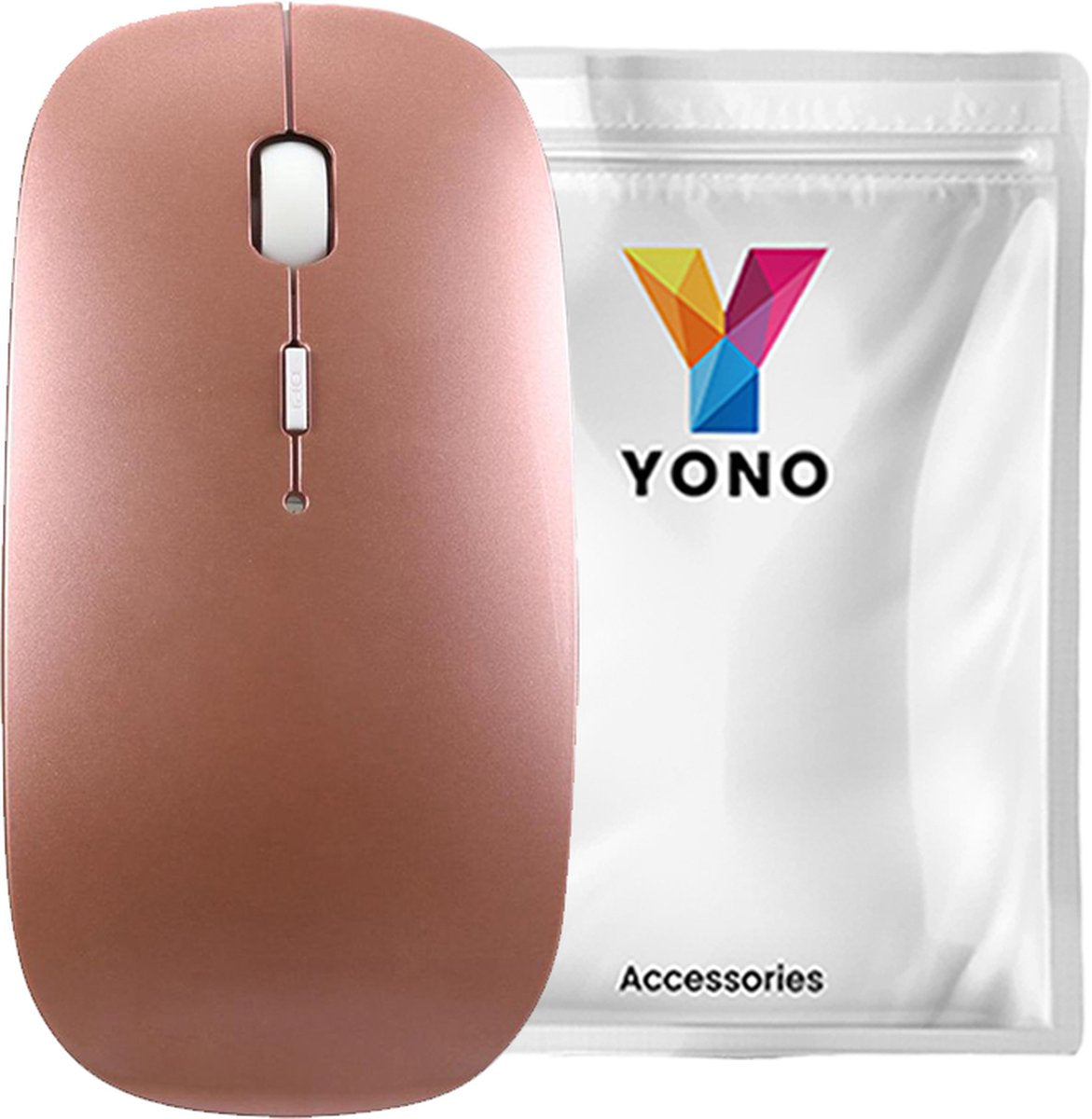 YONO Draadloze Muis met Bluetooth - Oplaadbaar - Geschikt voor Laptop, PC en Mac - Rose Gold
