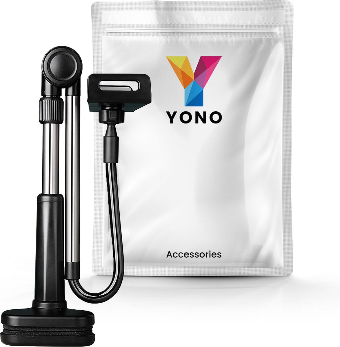 YONO Tablet Houder met Flexibele Arm - Statief geschikt voor Bureau Tafel en Bed - Zwart
