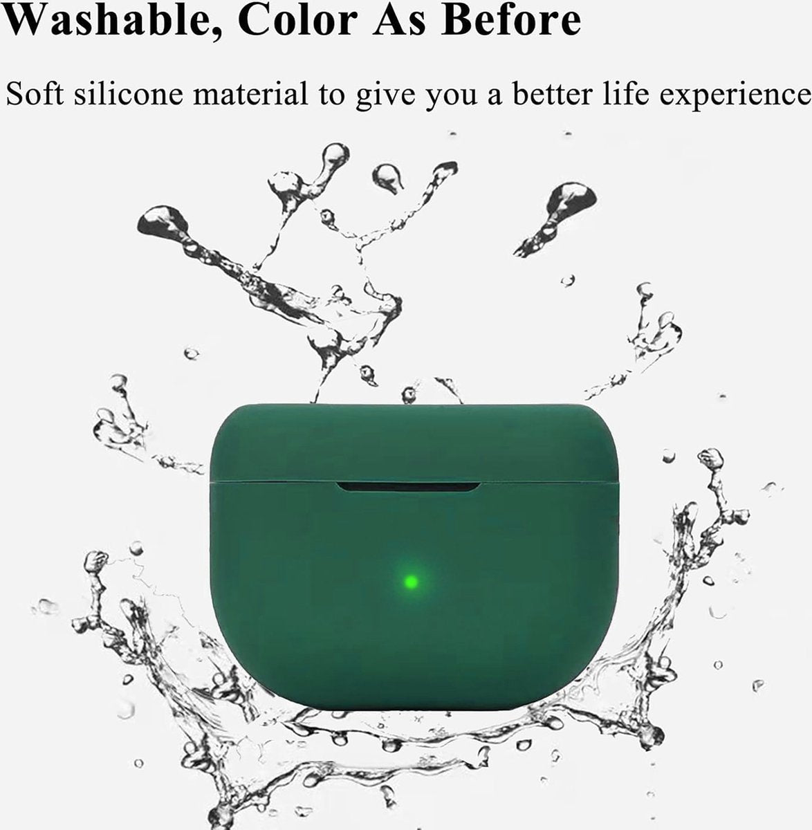 YONO Soft Case geschikt voor Jabra Elite 8 Active / Elite 10 - Siliconen Hoesje - Donkergroen