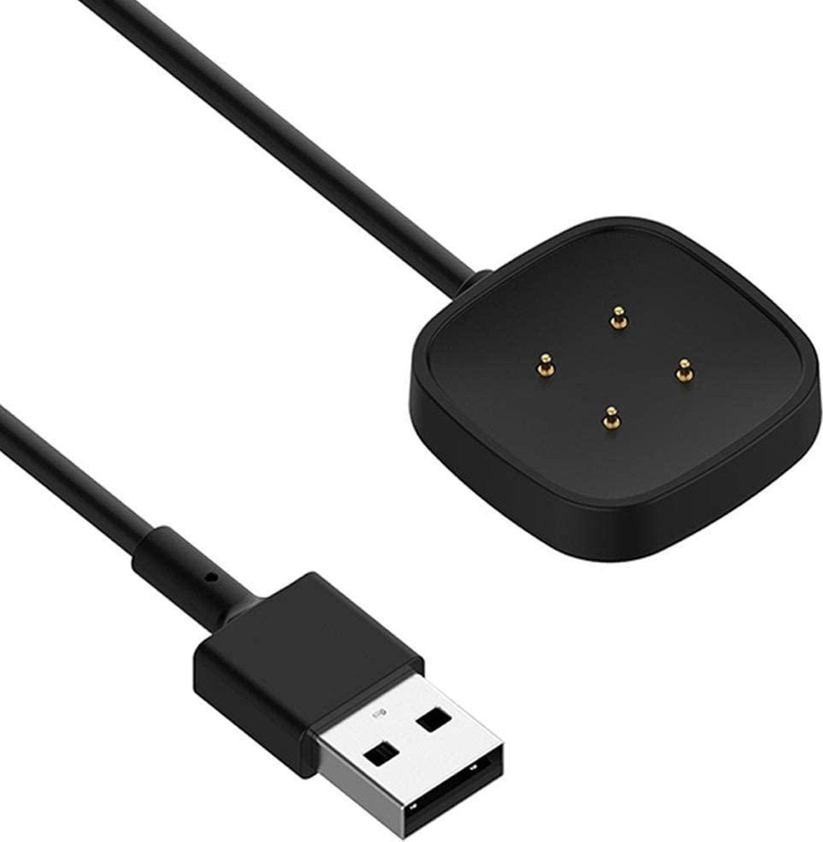 YONO Oplaadkabel geschikt voor Fitbit Versa 3 / 4 / Sense - USB Oplader - Zwart