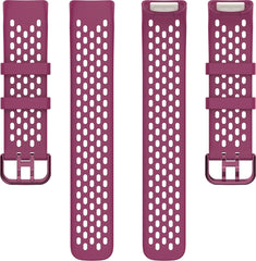 YONO Sport Air Bandje geschikt voor Fitbit Charge 5 / 6 - Vervangende Siliconen Armband Strap - Sangria
