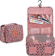 YONO Reis Toilettas met Ophang Haak voor Toiletartikelen – Travel Organizer – Cosmetica Tas – Leopard