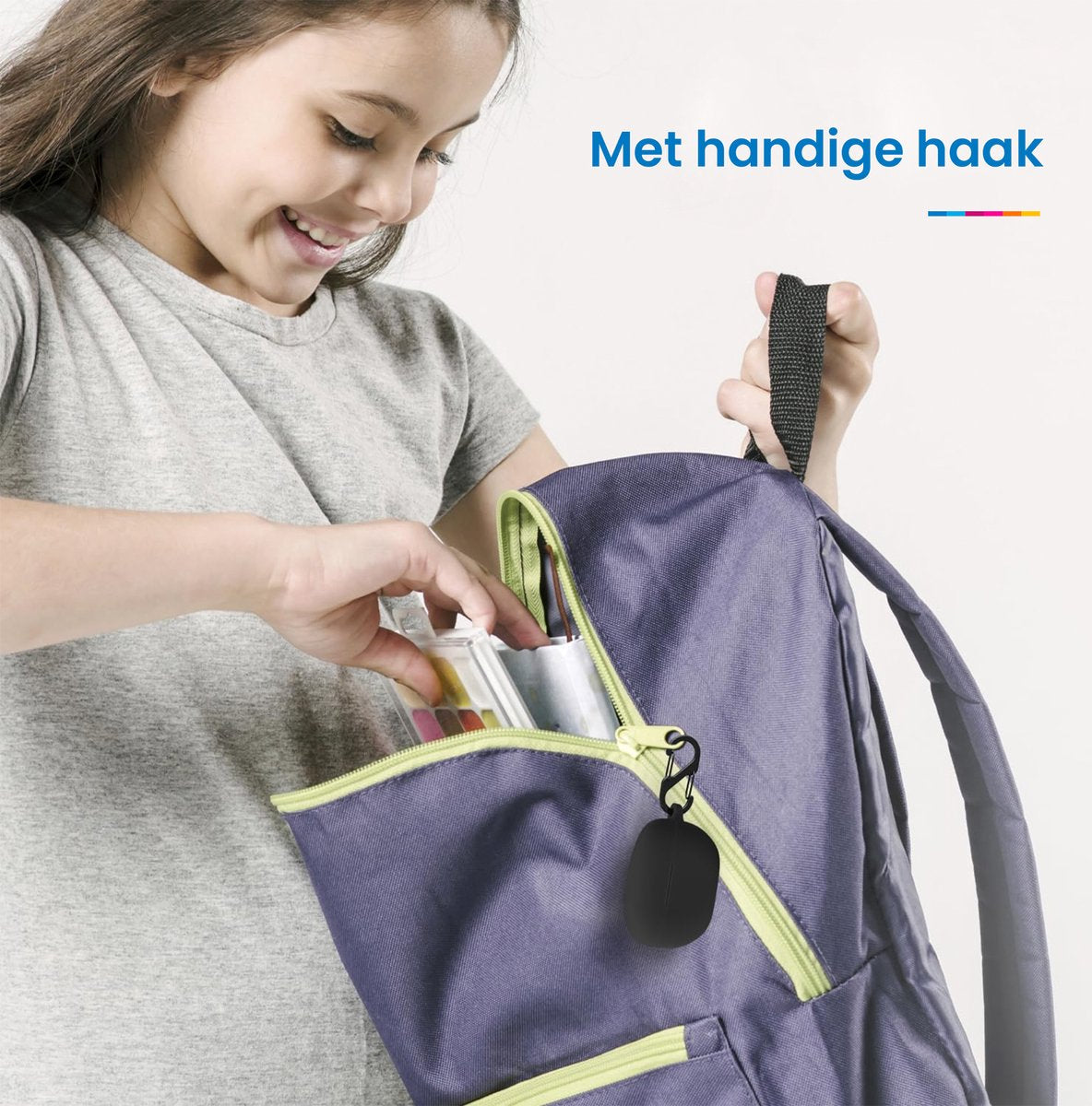 YONO Soft Case geschikt voor Sony WF-1000XM5 - Hoesje met Clip - Zwart