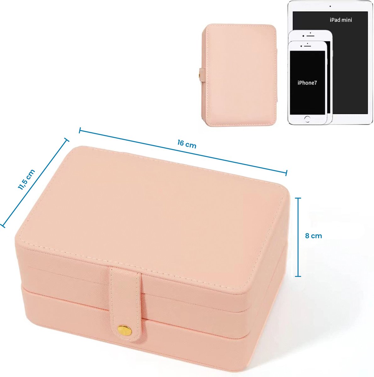 YONO Sieradendoosje - Doos voor Juwelen / Ringen / Kettingen / Oorbellen / Armbanden - Sieraden Organizer - Houder en Opberger - Opbergsysteem - Roze