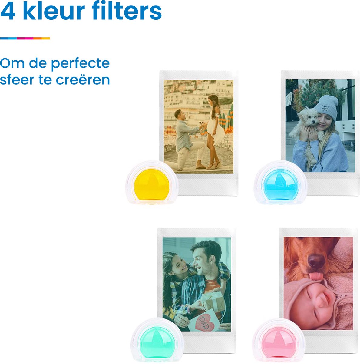 YONO Accessoires Set XL geschikt voor Fujifilm Instax Mini 12 - Camera Tas met Draagriem - Hoesje en Fotoalbum - Fotolijstjes - Filters - Stickers - Bloesem Roze