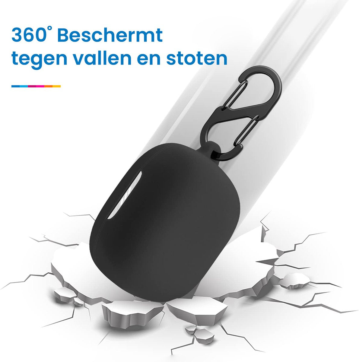 YONO Soft Case geschikt voor JBL Live Pro 2 TWS - Hoesje met Clip - Zwart