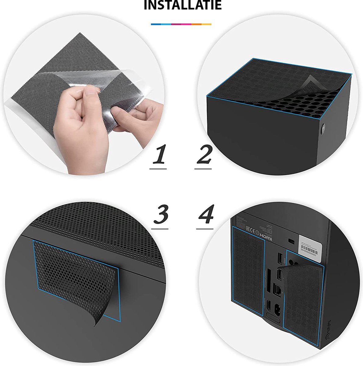 YONO Bescherming Accessoires Set geschikt voor Xbox Series X - Stof Filters - Thumb Grips Zwart en Rood