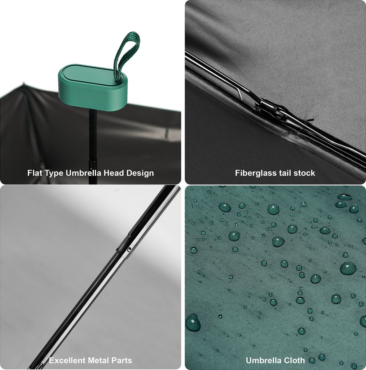YONO Mini Paraplu Opvouwbaar - Kleine Zak Regenscherm - Zonneparaplu UV Bescherming - Donkergroen