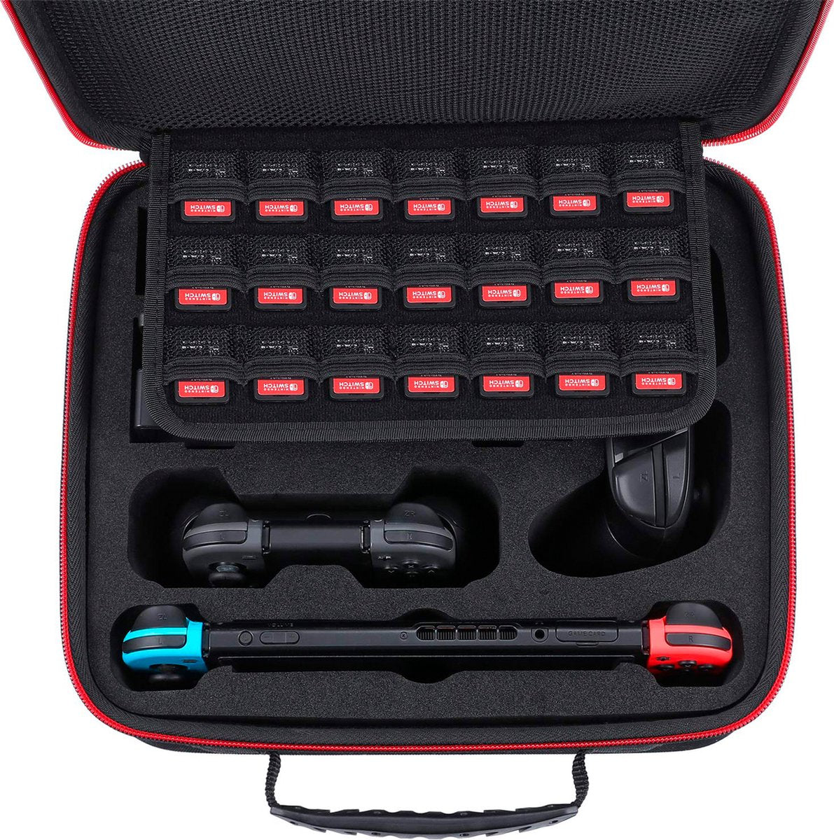 YONO Case geschikt voor Nintendo Switch / Switch OLED – Draagbare Opbergtas Koffer voor Console en Accessoires – Zwart XL