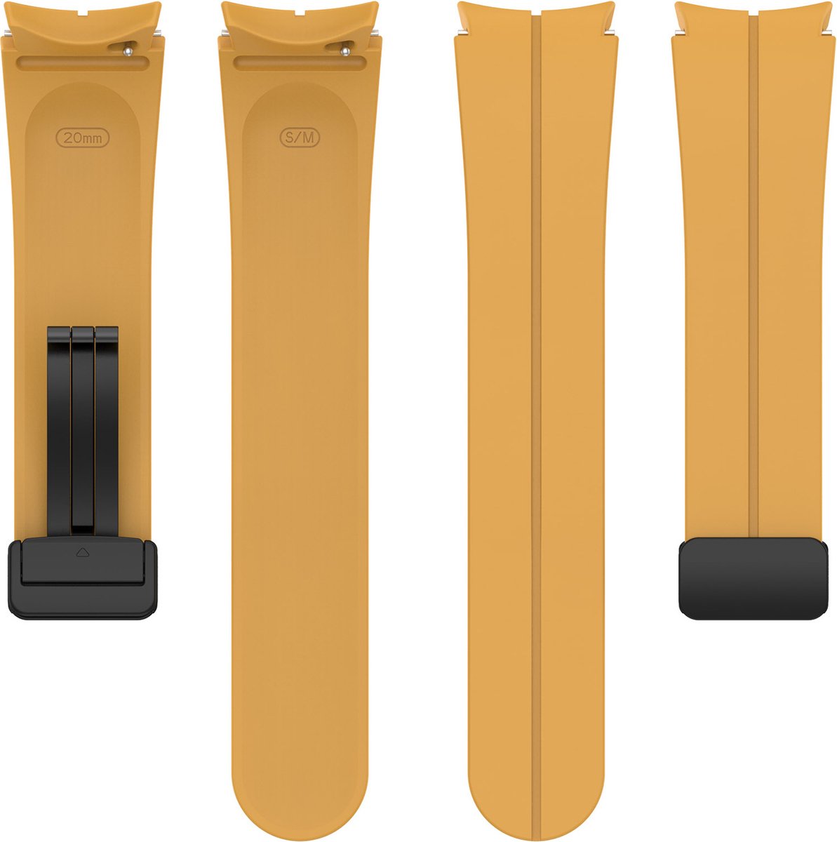 YONO Luxe Siliconen Sport Bandje 20mm geschikt voor Samsung Galaxy Watch 7 / 6 / 5 / 4 (40/43/44/47 mm) - Oranje