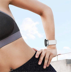 YONO Siliconen Classic Bandje 20mm - Horlogebandje geschikt voor Samsung Galaxy Watch 7 / 6 / 5 / Pro / 4 / 3 / Active 2 - Garmin Approach / Forerunner / Venu 2 Plus / SQ / Vivomove - Polar Ignite / Unite – Huawei - Wit