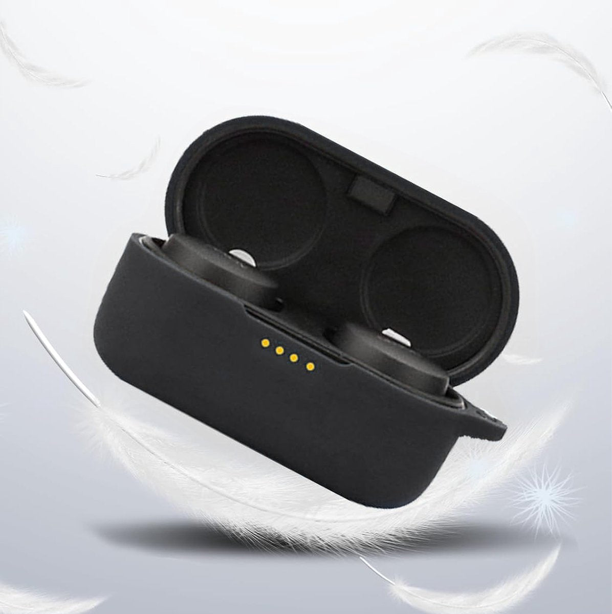 YONO Soft Case geschikt voor Denon PerL Pro / PerL Earbuds - Siliconen Hoesje - Zwart