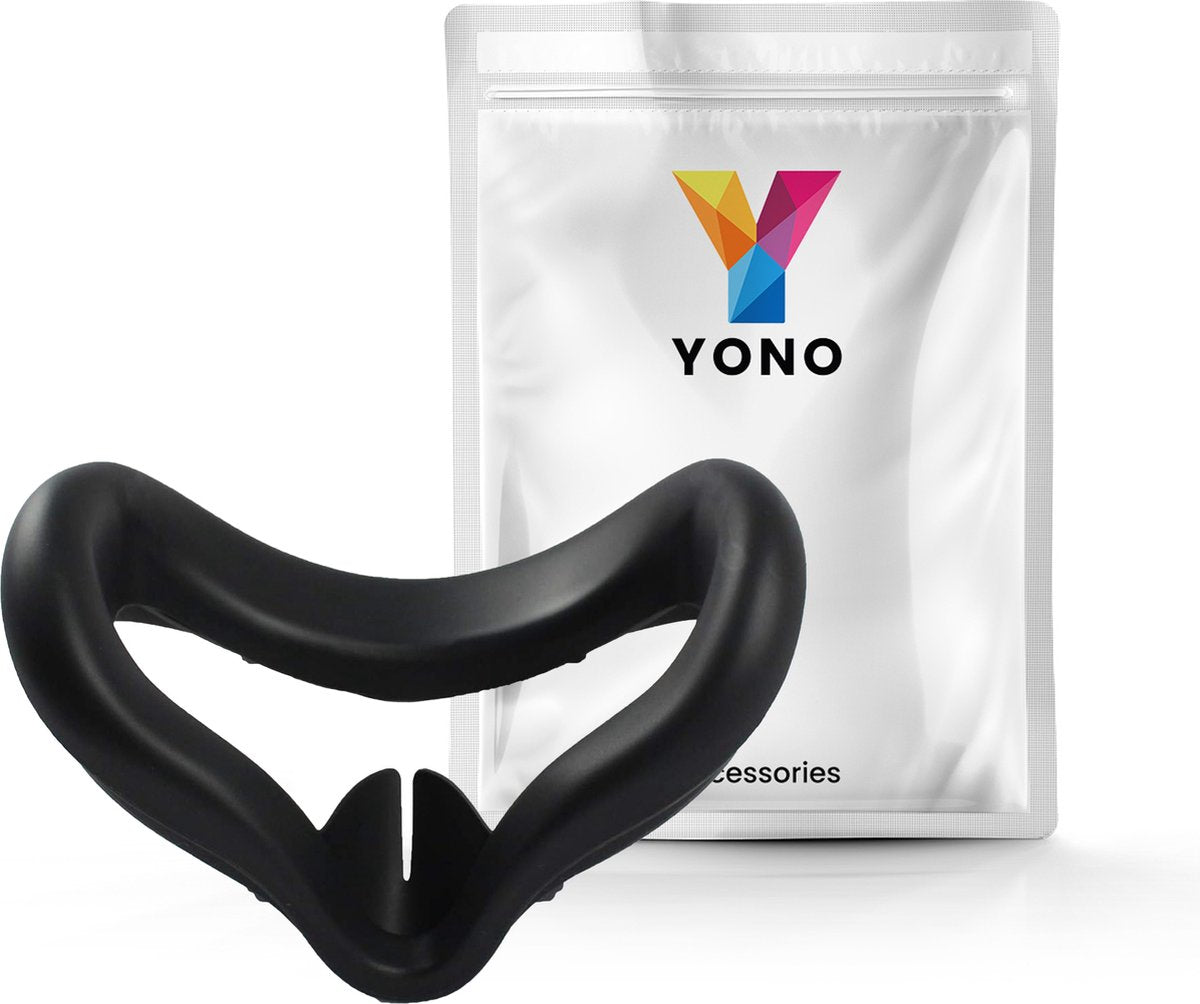 YONO Cover geschikt voor Oculus / Meta Quest 2 VR Bril - Siliconen Case Masker - Zwart