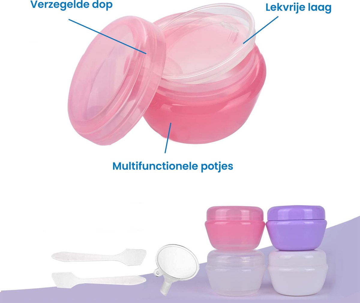 YONO Reisflesjes Handbagage Set XL - Navulbare Reisflacons Siliconen - Spray Flesjes - Cosmetica Potjes - Reispotjes - Reisset Vliegtuig - 19in1