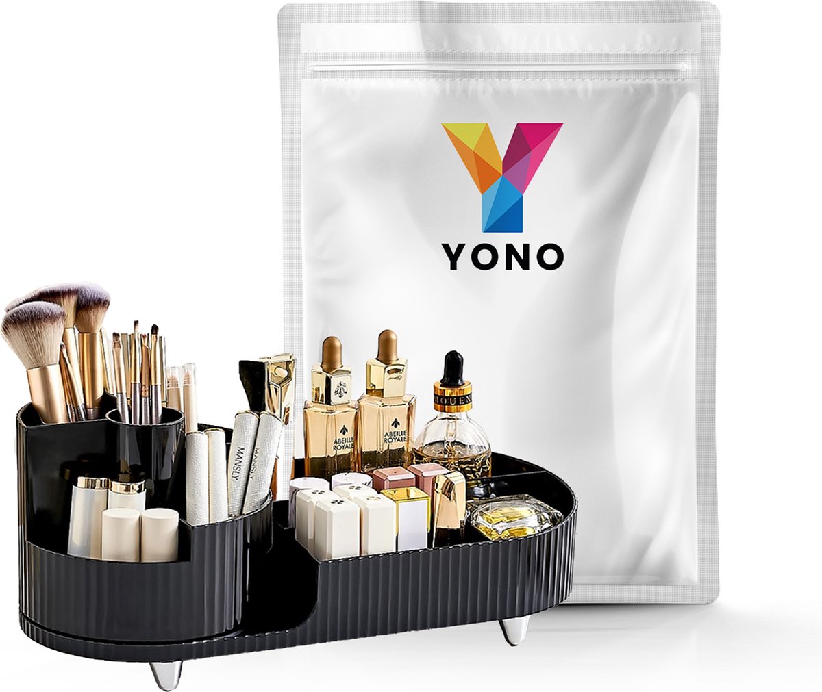 YONO Make Up Organizer Staand - Opbergsysteem voor Skincare / Parfum / Cosmetica / Lippenstift / Nagellak / Beauty Houder - Zwart