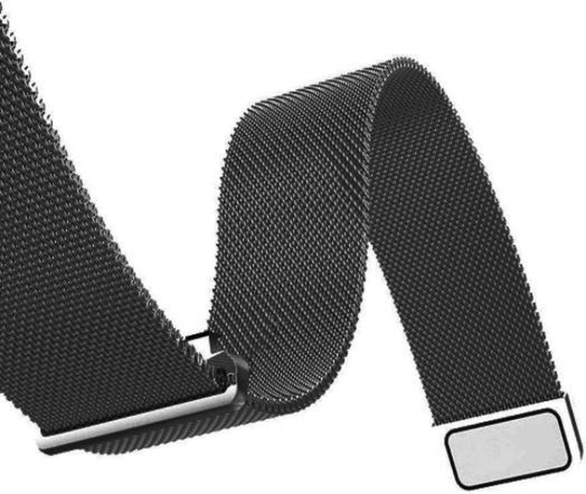 YONO Milanees Bandje 20mm - Luxe Milanese Horlogebandje geschikt voor Samsung Galaxy Watch 7/6/5/Pro/4/3/Active 2 - Polar Ignite / Unite – Huawei - Zwart