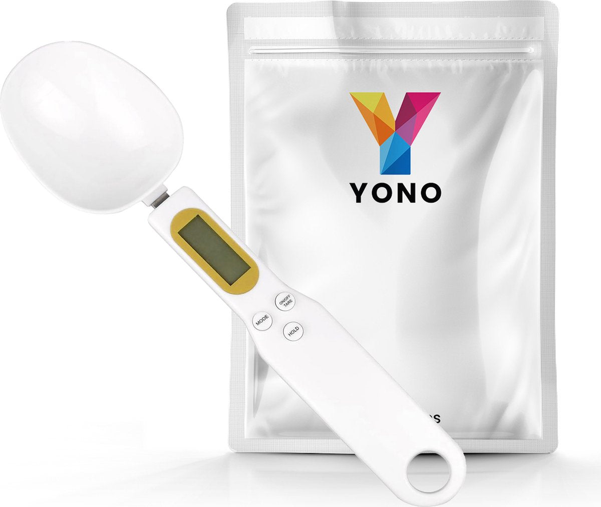 YONO Digitale Lepelweegschaal - Precisie Keukenweegschaal - Weeglepel en Maatlepel in 1 - Wit