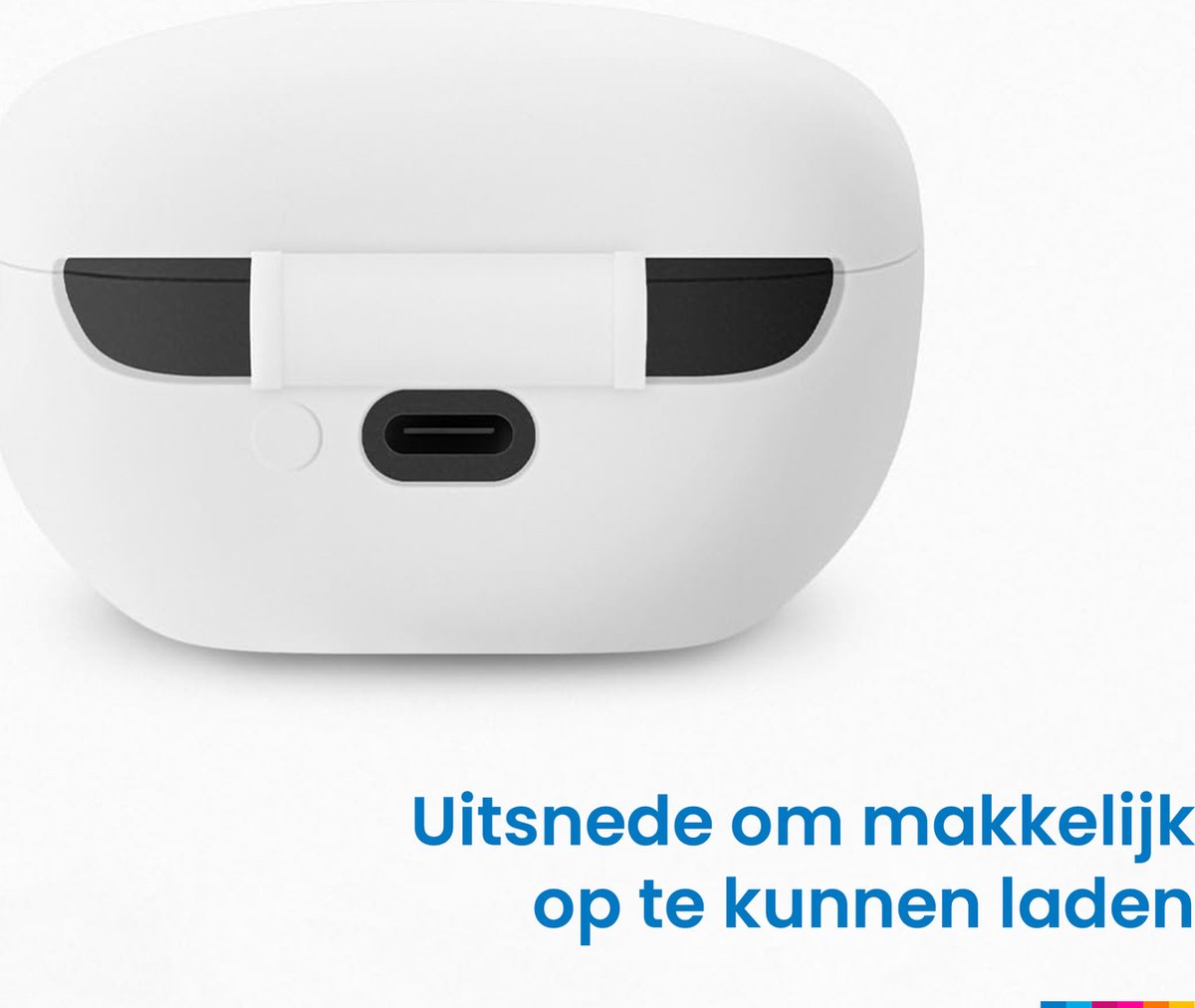 YONO Soft Case geschikt voor Sony WF-1000XM5 - Hoesje met Clip - Wit