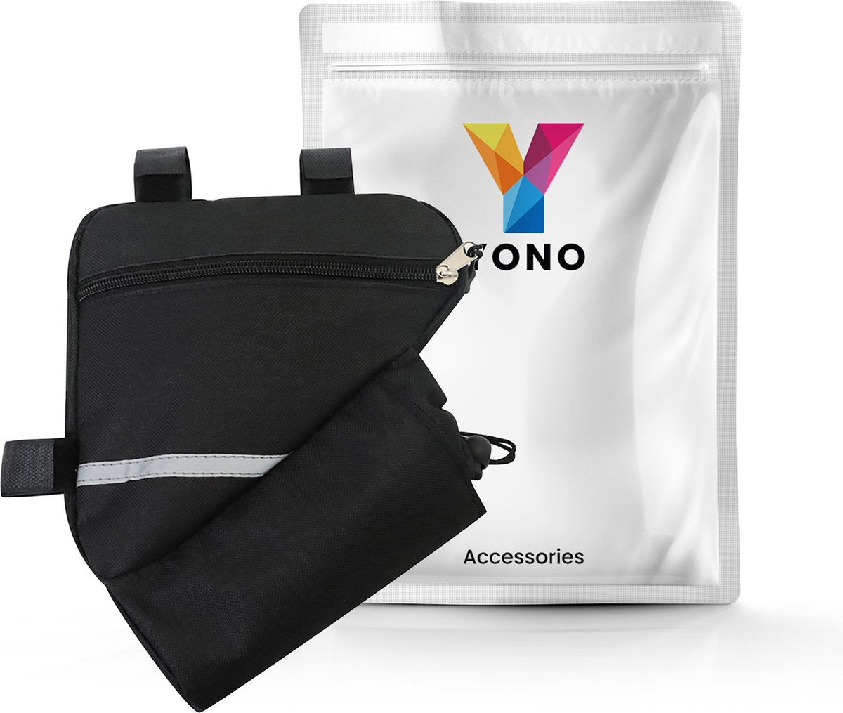 YONO Frame Tas Fiets met Bidonhouder - Geschikt voor Racefiets / Mountainbike - Alternatief voor Stuurtas / Zadeltas - Zwart