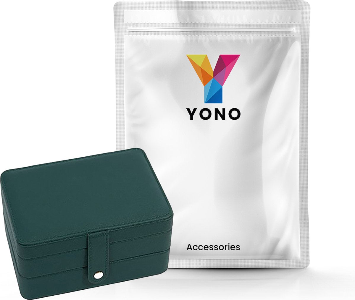 YONO Sieradendoosje - Doos voor Juwelen / Ringen / Kettingen / Oorbellen / Armbanden - Sieraden Organizer - Houder en Opberger - Opbergsysteem - Donkergroen