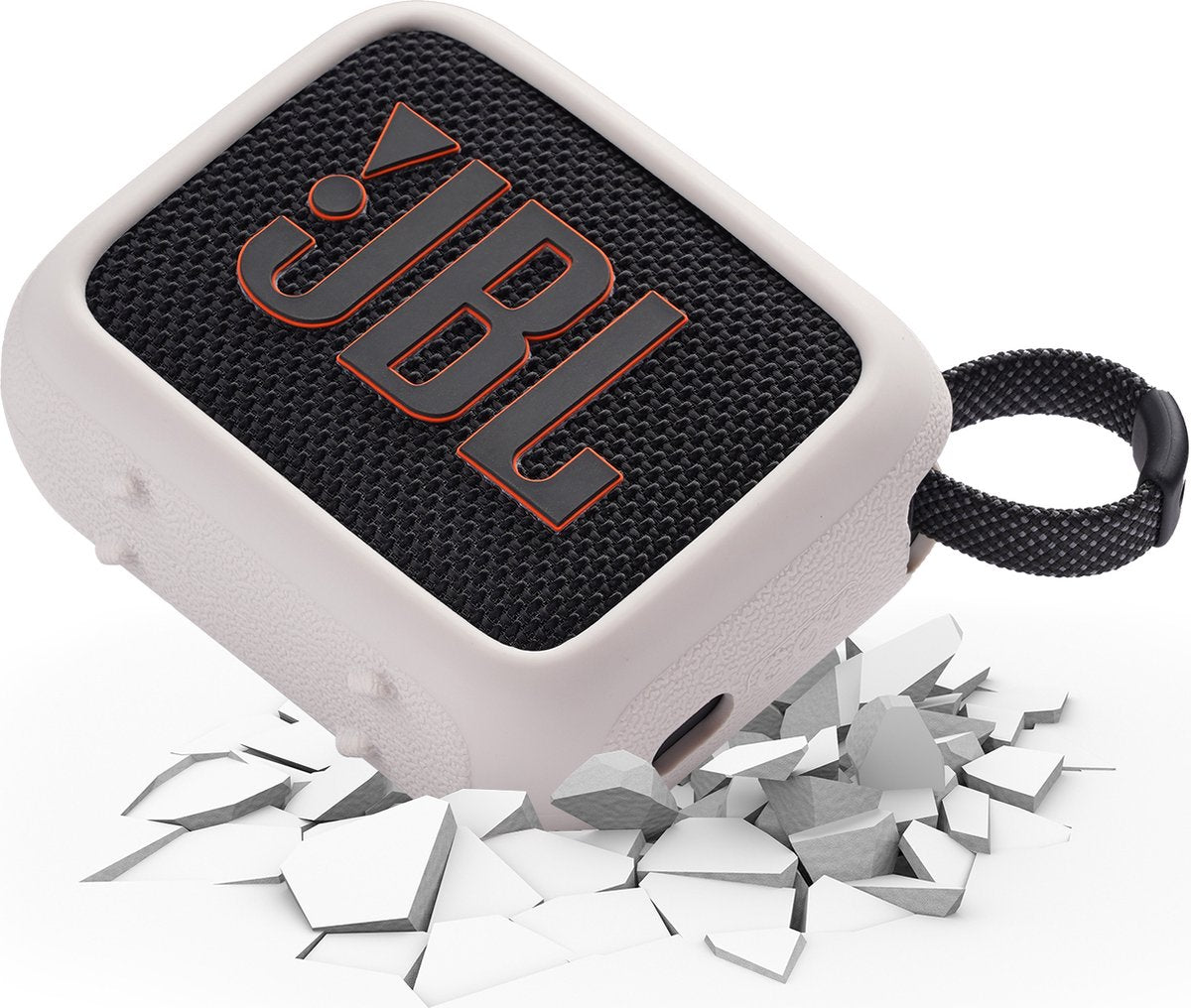 YONO Soft Case geschikt voor JBL Go 4 - Siliconen Hoesje - Wit