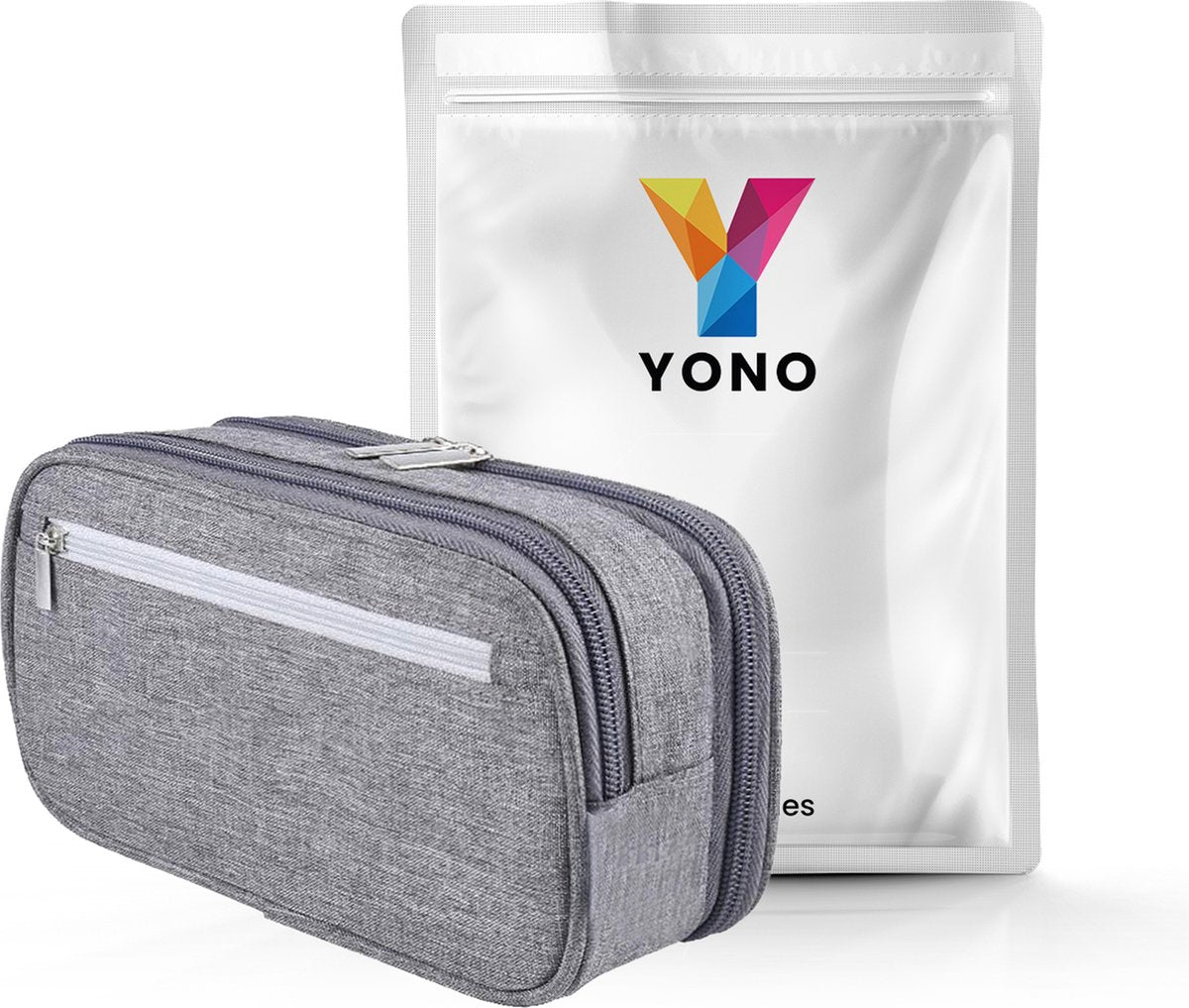 YONO Pennen Etui Large - Pennenzak voor Kinderen en Volwassenen - Schooletui voor Jongens en Meisjes - Back To School - Grijs