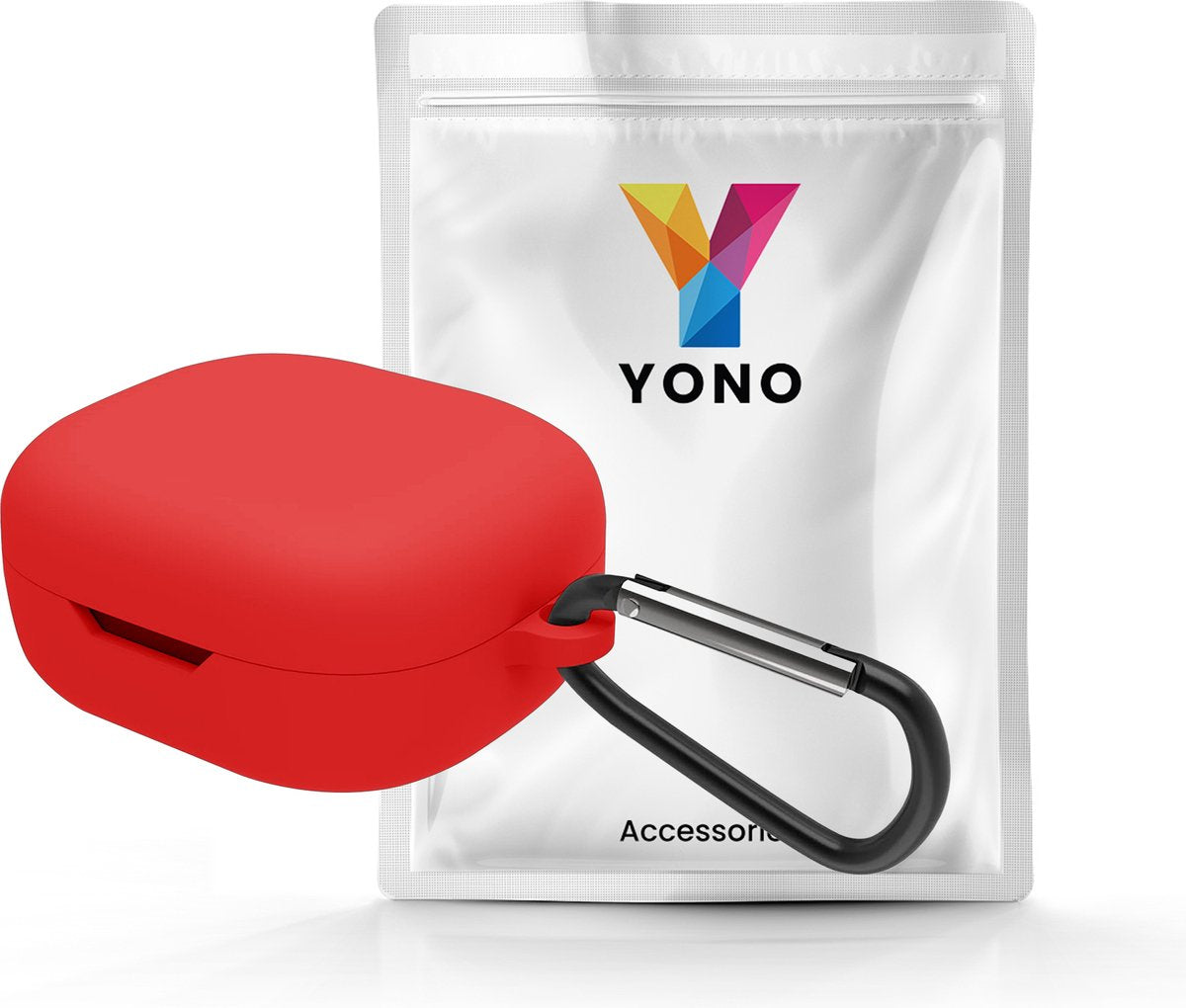 YONO Soft Case geschikt voor JBL Wave 300TWS - Hoesje met Clip - Rood