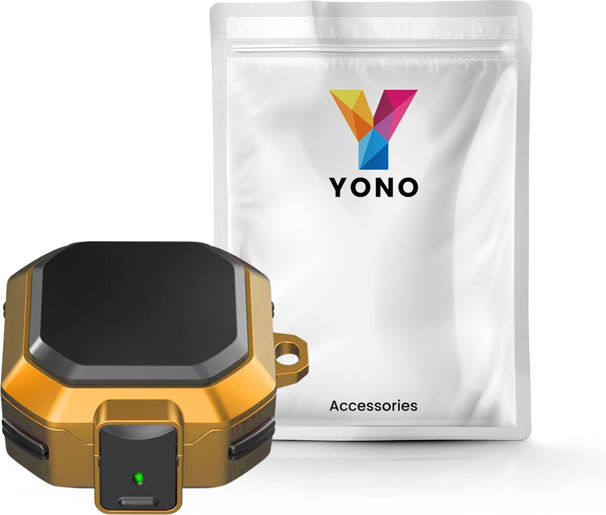 YONO Armor Hard Case geschikt voor Samsung Galaxy Buds 2 Pro (2022) - Galaxy Buds Pro (2021) - Galaxy Buds 2 (2021) - Galaxy Buds Live (2020) - Hoesje met Lock en Clip - Geel