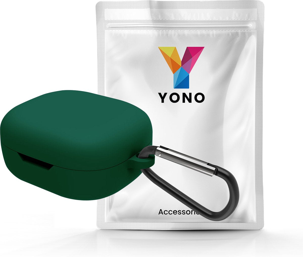 YONO Soft Case geschikt voor JBL Wave 300TWS - Hoesje met Clip - Donkergroen