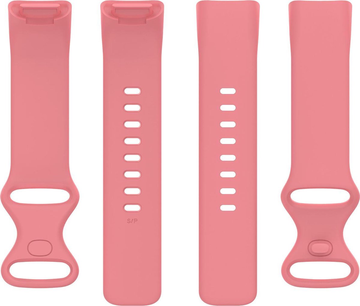 YONO Siliconen Bandje geschikt voor Fitbit Charge 5 / 6 - Roze - Small