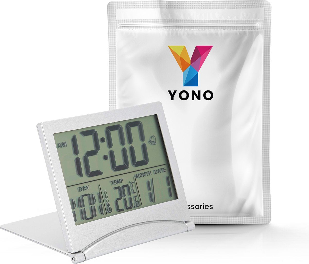 Digitale Klok Kalender - Compacte Alarmklok met Kalender en Temperatuur meter voor Bureau of Slaapkamer