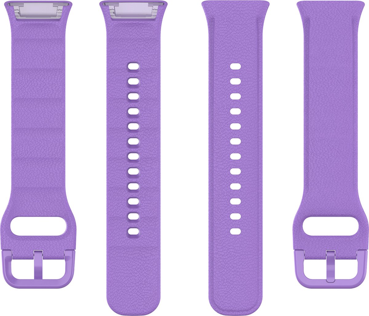 YONO Siliconen Bandje geschikt voor Oppo Watch Free - Paars