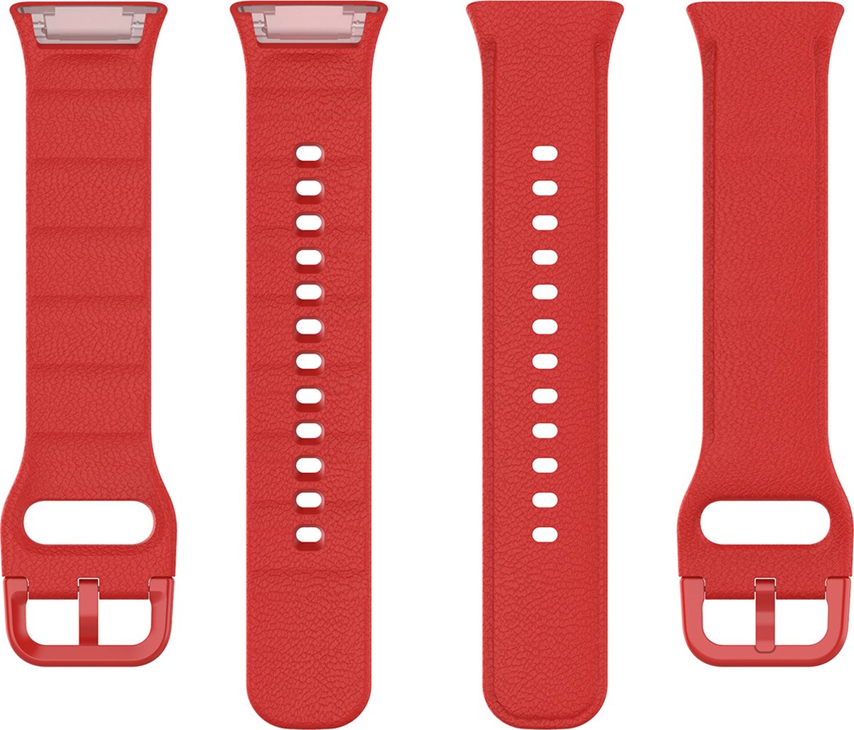 YONO Siliconen Bandje geschikt voor Oppo Watch Free - Rood