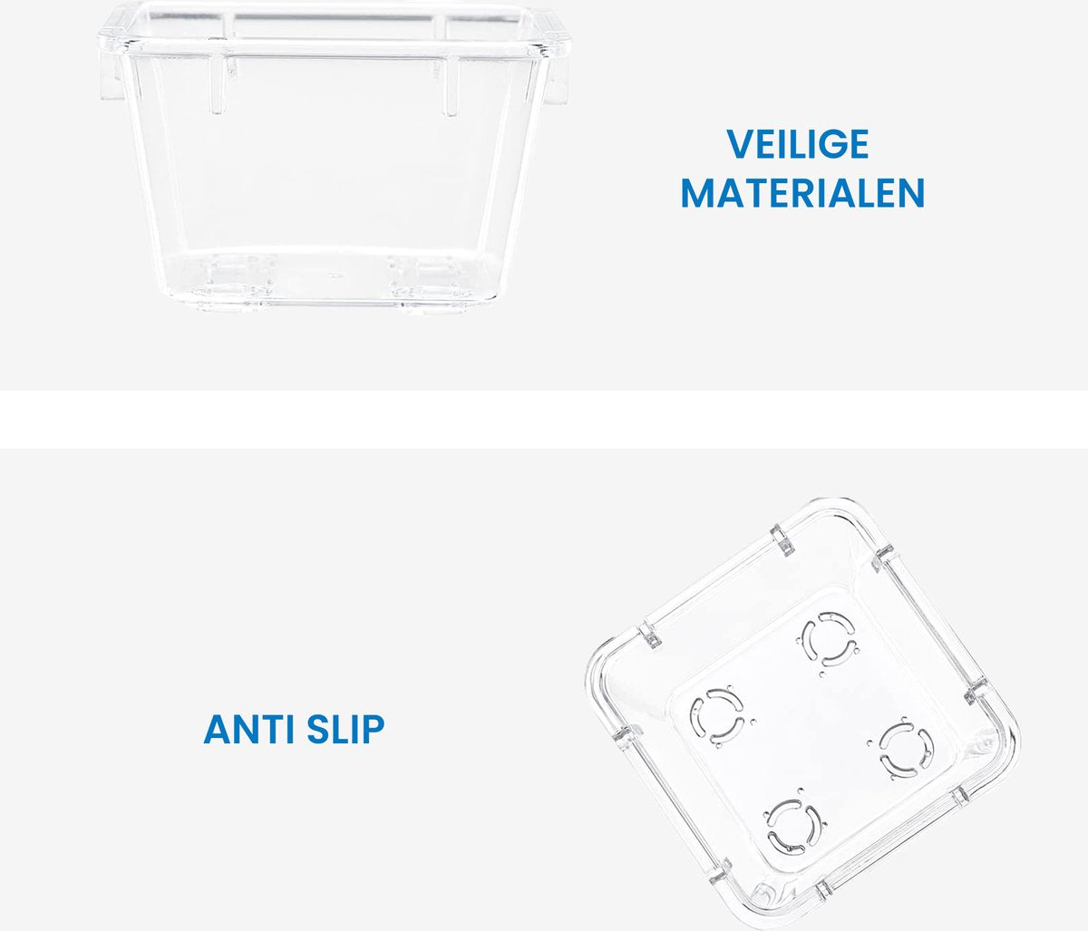 YONO Lade Organizer Bakjes - Opbergsysteem Verdeler Multifunctioneel - Keuken - Make Up Lades - Badkamer - Bureau - Gereedschap - Transparant - 25 stuks