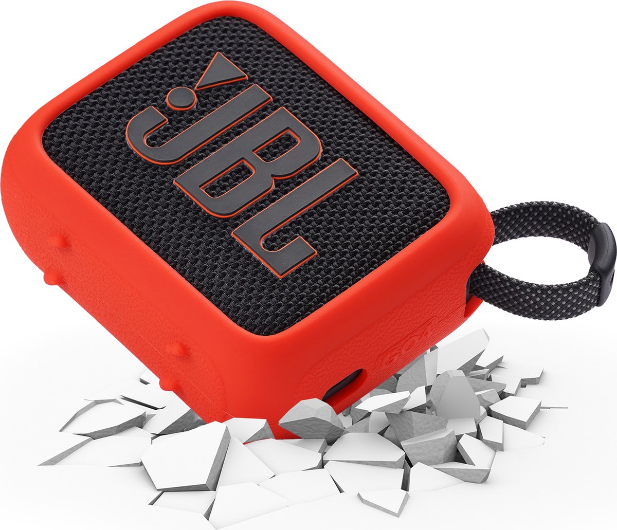 YONO Soft Case geschikt voor JBL Go 4 - Siliconen Hoesje - Rood