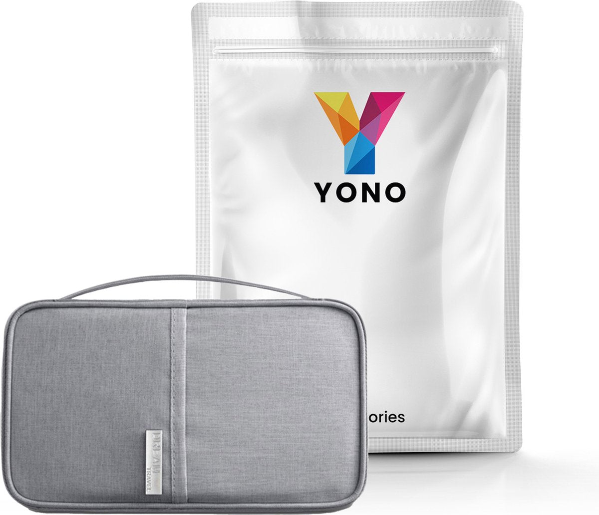 YONO Reis Portemonnee met Paspoort Houder - Documenten Organizer Hoesje - Kaarthouder Pasjes Tasje - Grijs