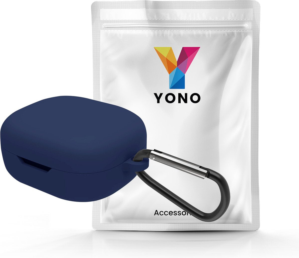 YONO Soft Case geschikt voor JBL Wave 300TWS - Hoesje met Clip - Donkerblauw