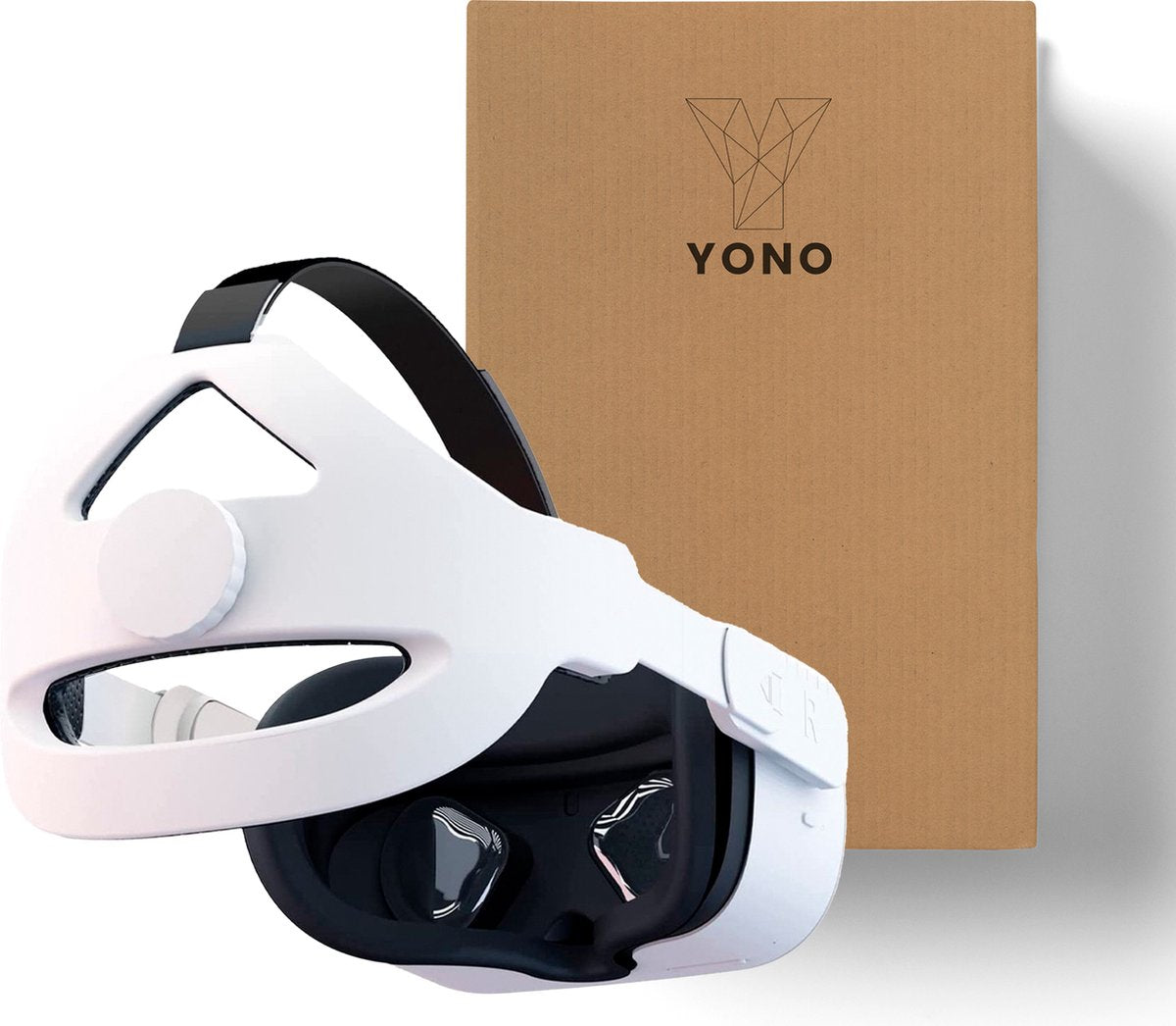 YONO Elite Strap met VR Cover geschikt voor Oculus Quest 2 - Verstelbare Comfortabele Strap met Hoofdkussen Meta Quest 2 - 3D Bril Accessoires - Wit