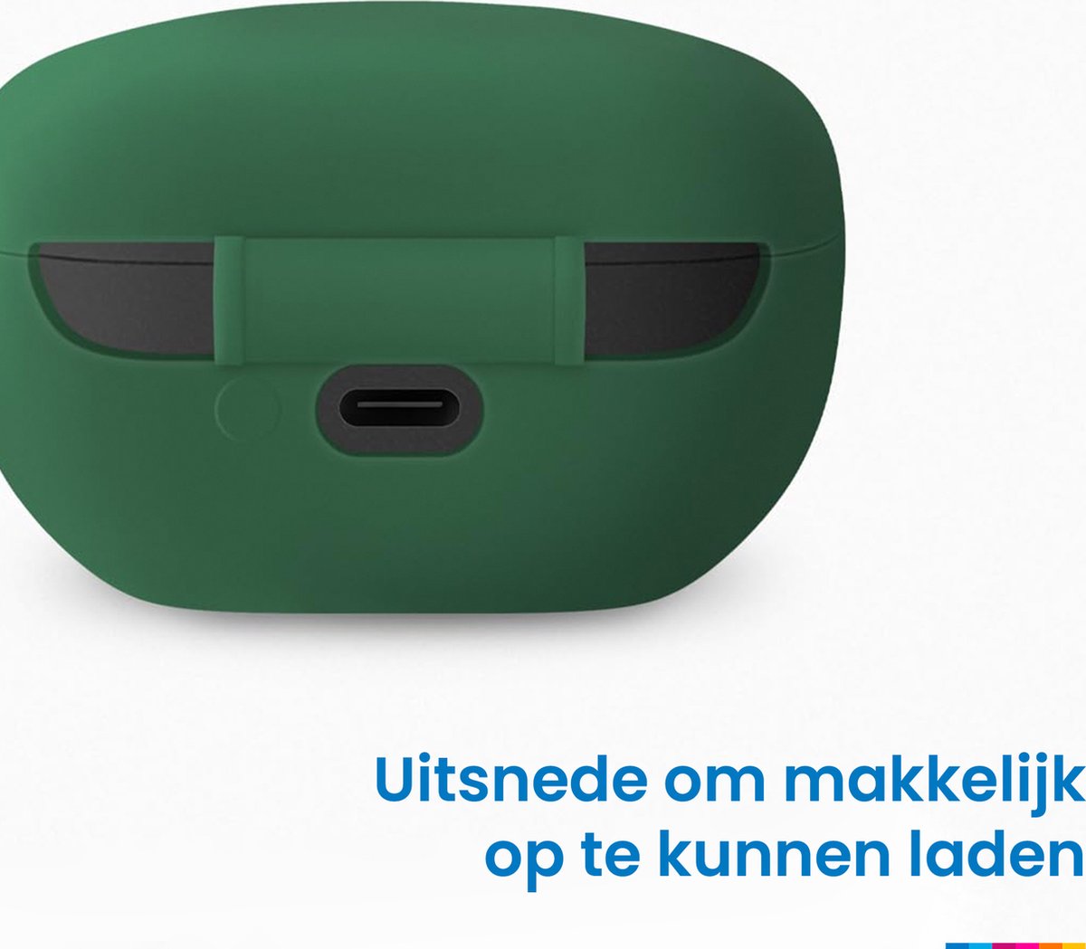 YONO Soft Case geschikt voor Sony WF-1000XM5 - Hoesje met Clip - Donkergroen