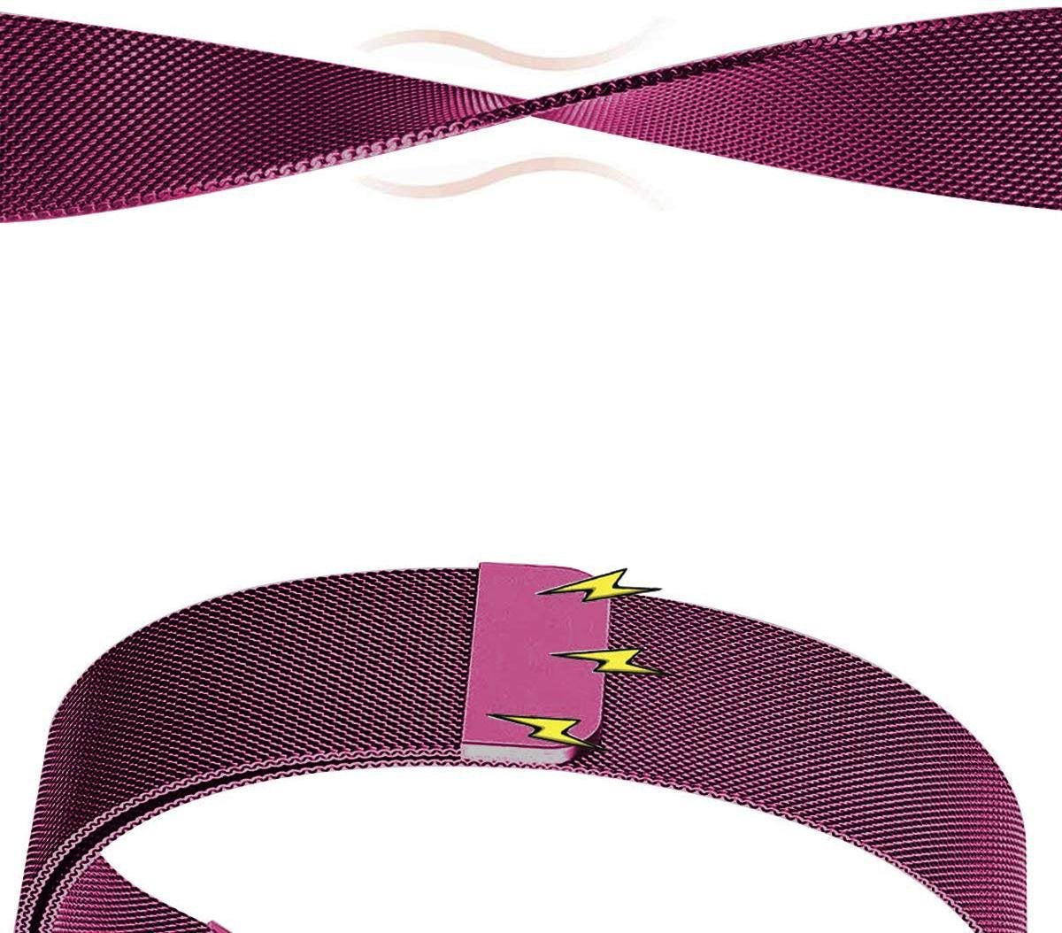 YONO Bandje geschikt voor Fitbit Inspire/HR/2 - Milanees - Paars – Small