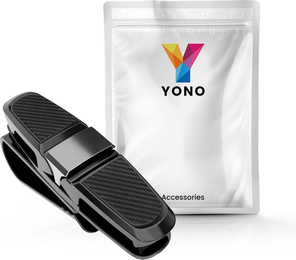 YONO Zonnebrilhouder Auto - Brilhouder Organizer - Clip voor Zonneklep - Zwart