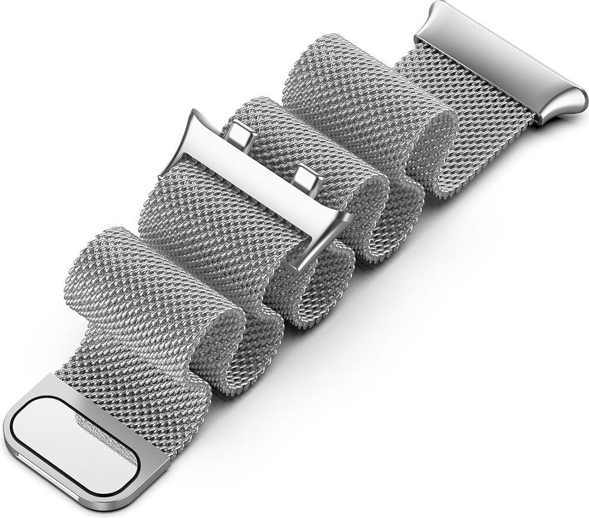 YONO Milanees Bandje geschikt voor Oppo Watch 41mm - Metalen Armband – Zilver