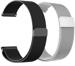 YONO Milanees Bandjes geschikt voor Samsung Galaxy Watch 6/5/4 - Zwart en Zilver - 2 Stuks