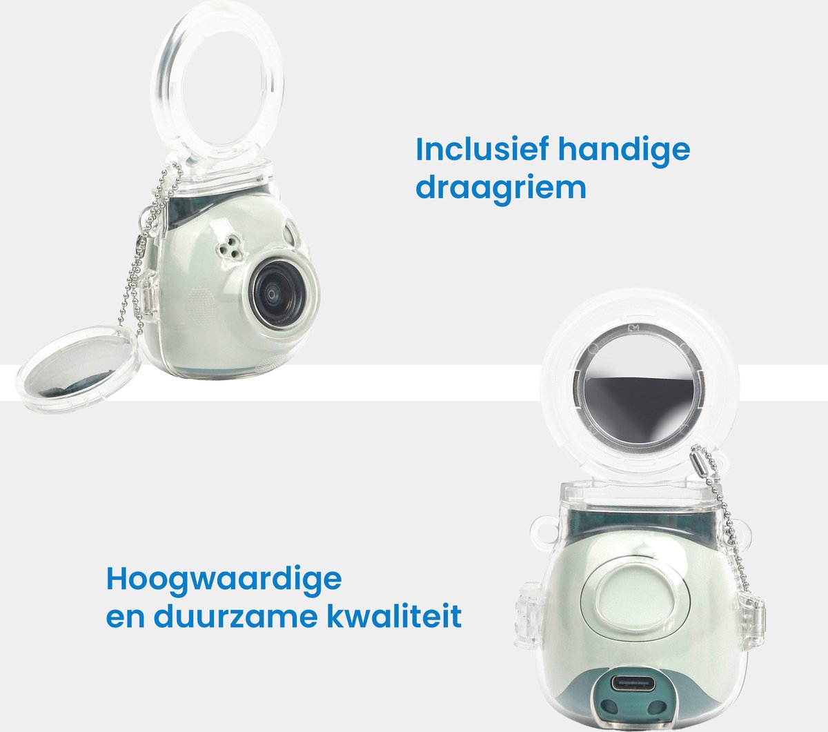 YONO Case geschikt voor Fujifilm Instax Pal - Hoesje met Spiegel - Transparant