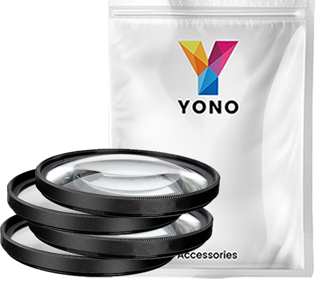 YONO Macro Lens Filter 55mm – Close Up Set geschikt voor Canon / Nikon / Sony – 4-Pack – 55CUP