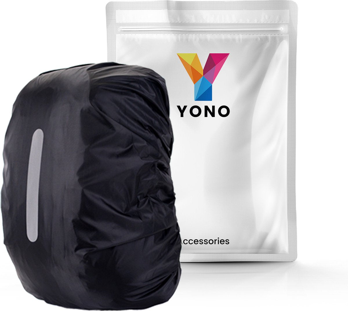 YONO Regenhoes Backpack Waterdicht - Reflecterende Rugzak Hoes Vliegtuig - 71 tot 80 Liter - Zwart - XXL