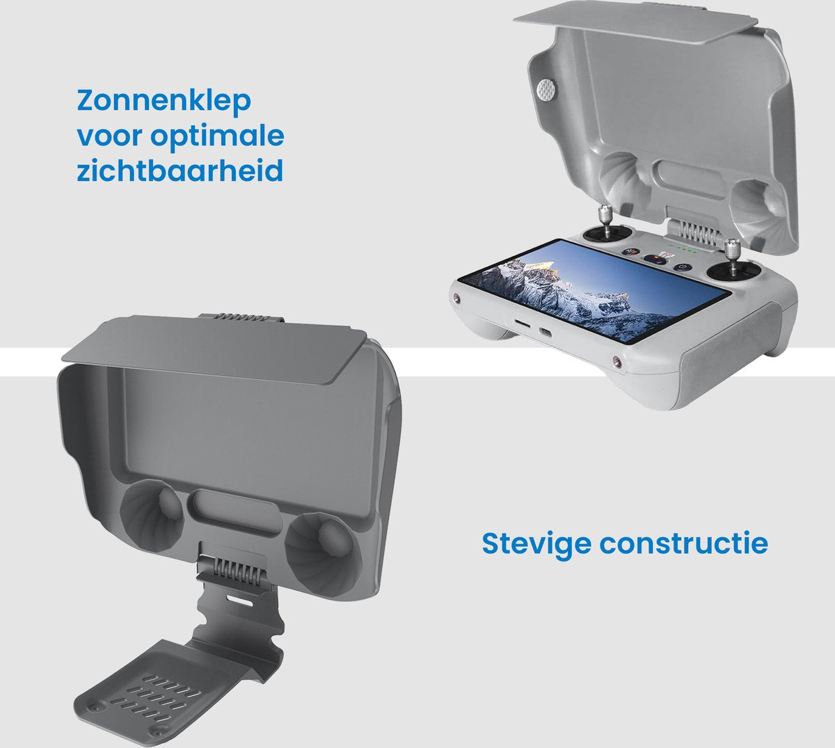 YONO Zonnekap geschikt voor DJI Mini 4 Pro / Air 3 - Zonneklep Scherm - Bescherming Accessoires - Grijs