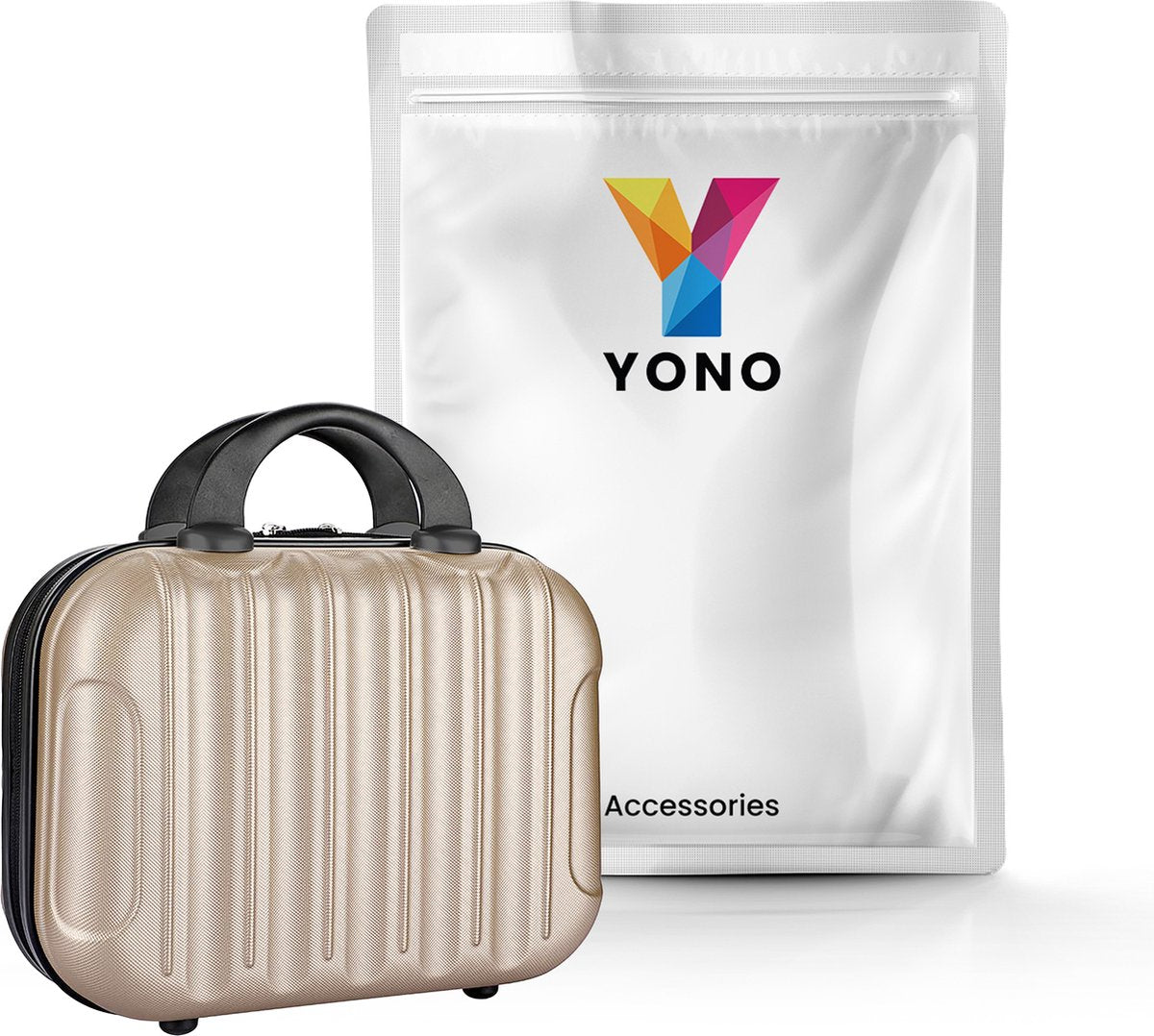 YONO Beautycase Koffer - Luxe Make-up Tas - Handbagage Hard Shell - Champagne